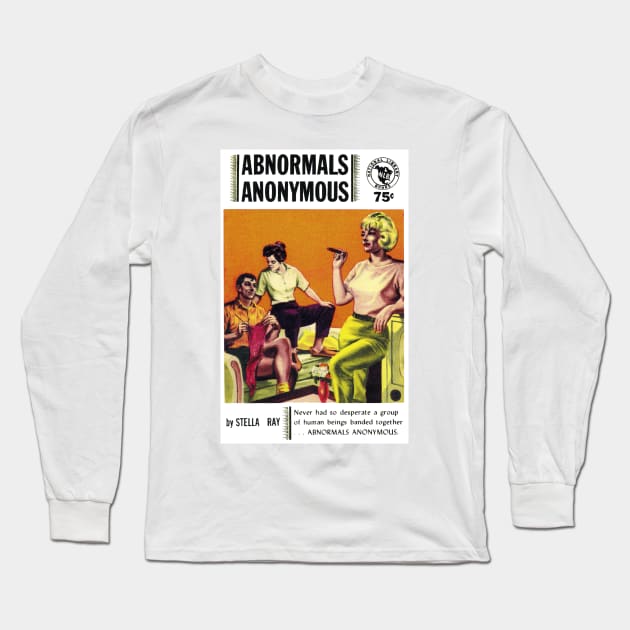 Abnormals Anonymous Pulp Novel Cover Long Sleeve T-Shirt by Bugsponge